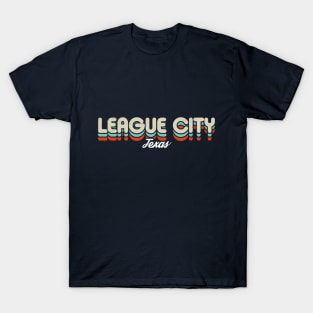 Retro League City Texas T-Shirt